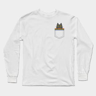 Pride cat in a pocket Long Sleeve T-Shirt